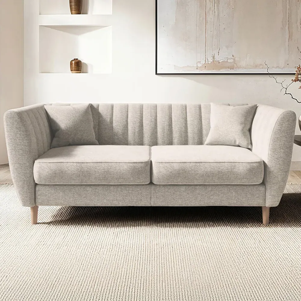 Remi 2-Seater Sofa - Beige, Chenille image