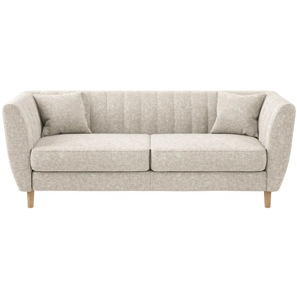 Remi 3-Seater Sofa - Beige, Chenille