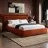 Sigrid Double Ottoman Storage Bed - Orange, Velvet