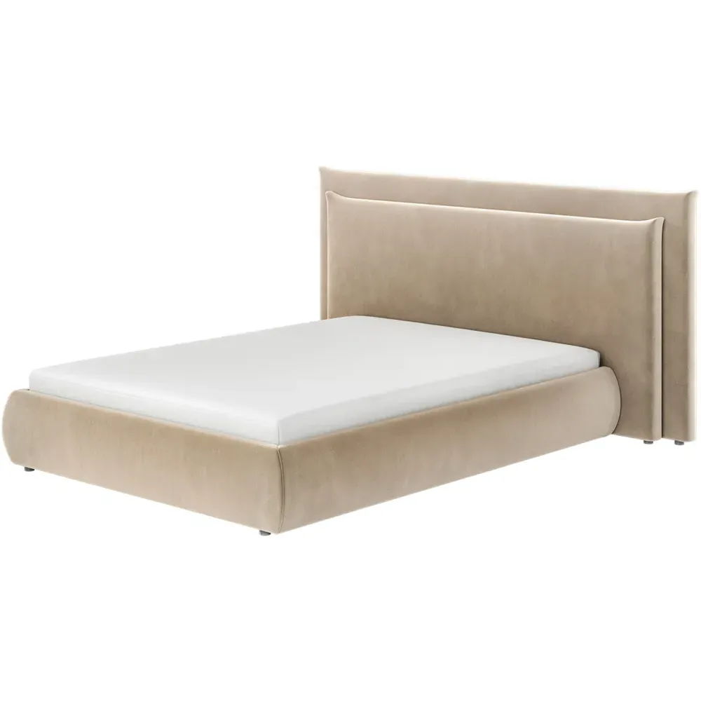 Sigrid King Size Ottoman Storage Bed - Gold, Velvet