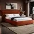 Sigrid King Size Ottoman Storage Bed - Orange, Velvet