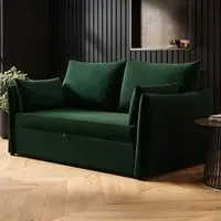 Skyler 2-Seater Sofa Bed - Green, Velvet