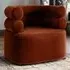 Tova Accent Chair - Burnt Orange, Velvet