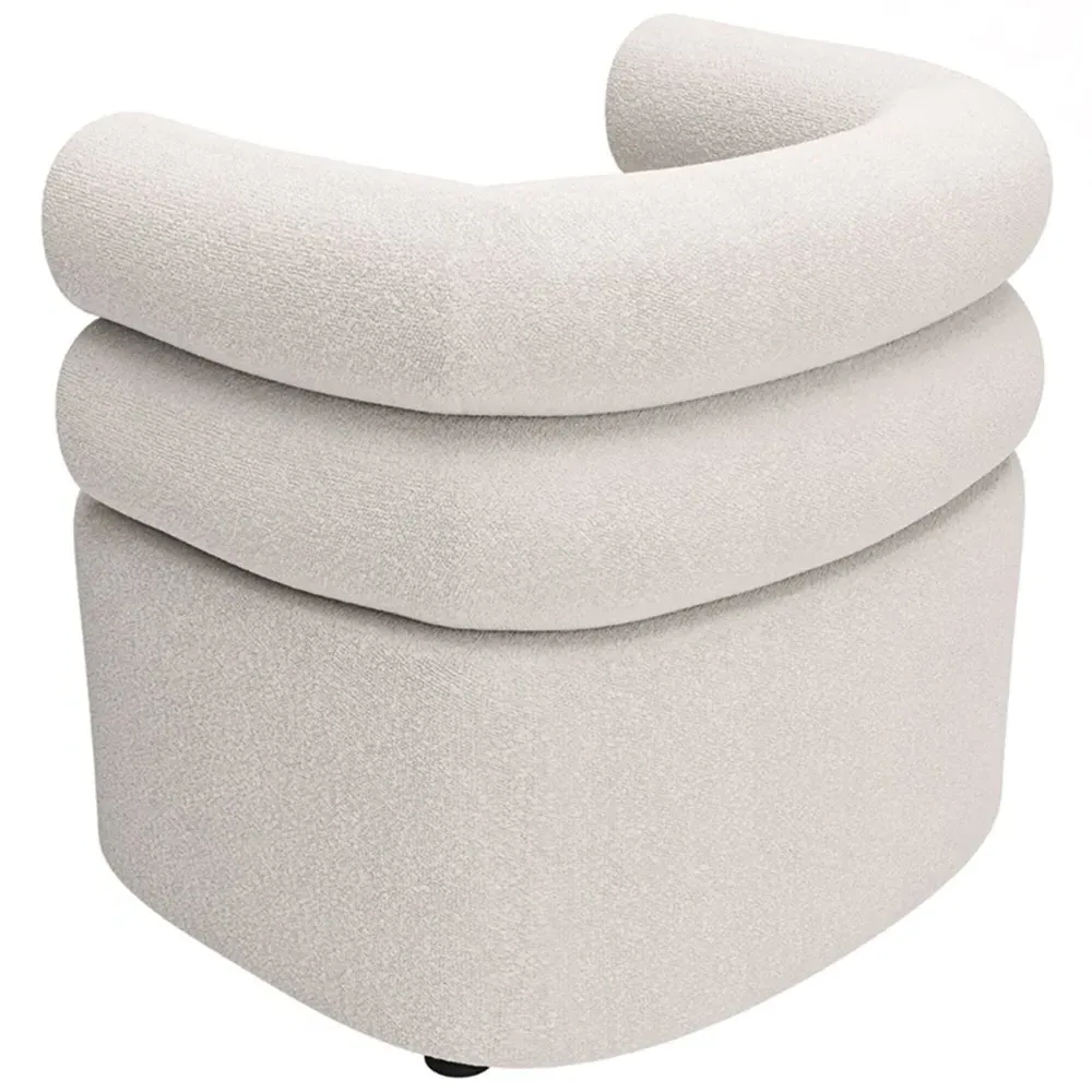 Tova Accent Chair - Cream, Boucle