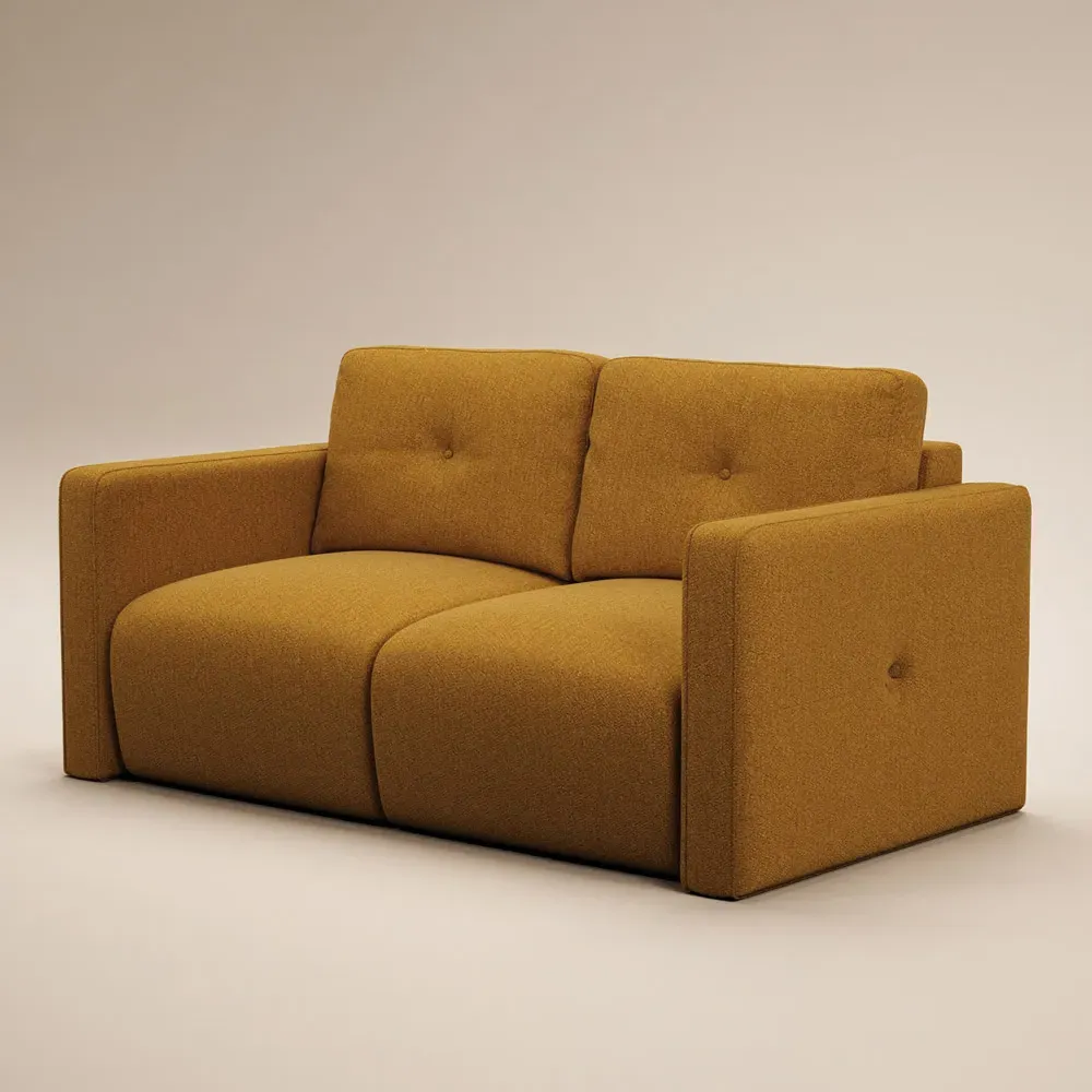Wilfie 2-Seater Sofa - Mustard, Chenille