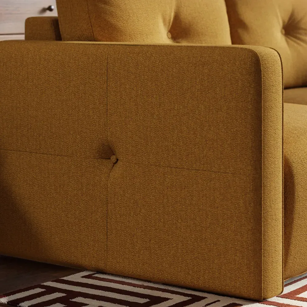 Wilfie 2-Seater Sofa - Mustard, Chenille