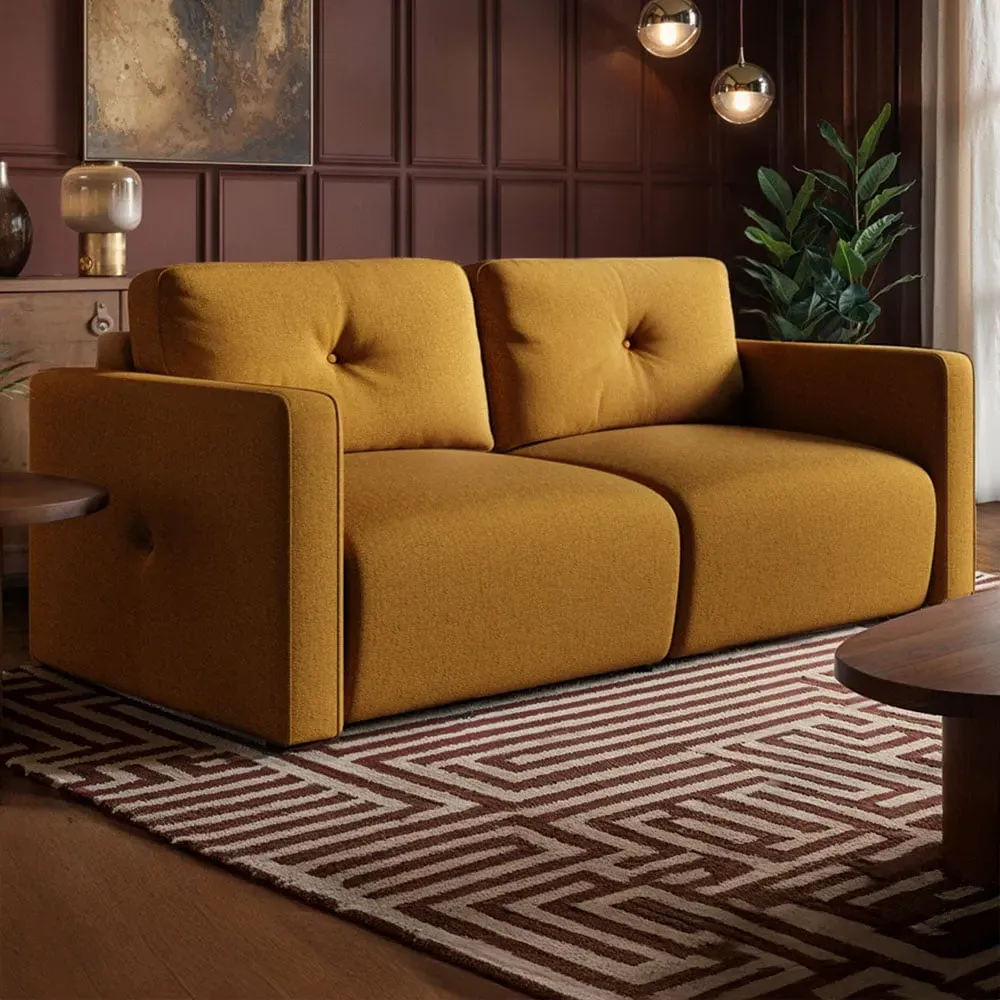 Wilfie 3-Seater Sofa - Mustard, Chenille
