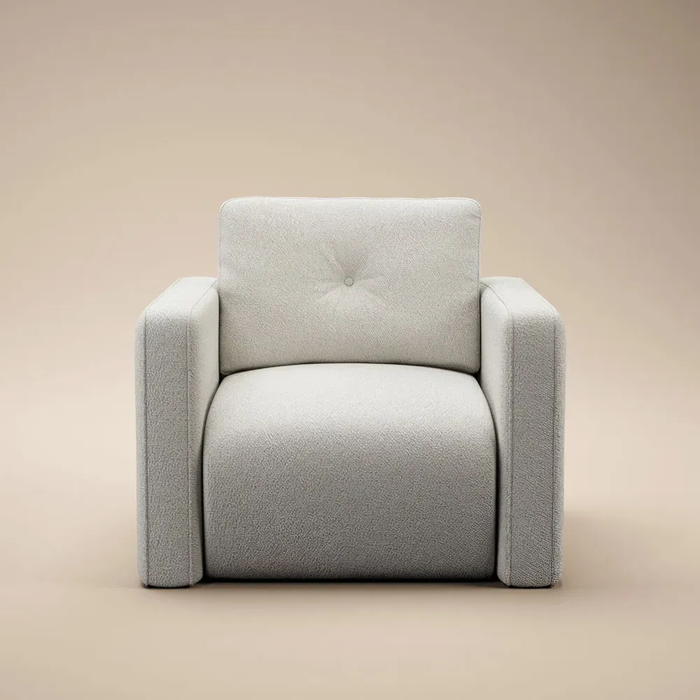 Wilfie Armchair - Beige, Chenille