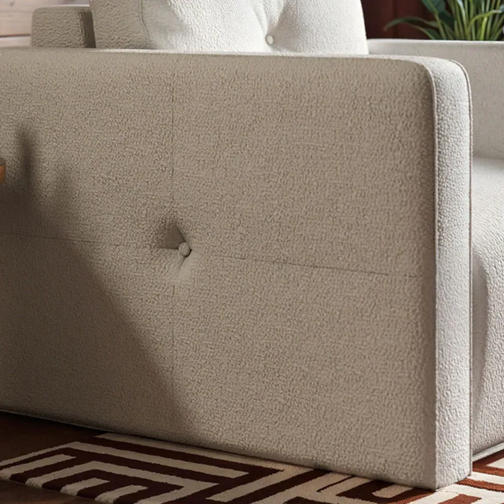 Wilfie Armchair - Beige, Chenille