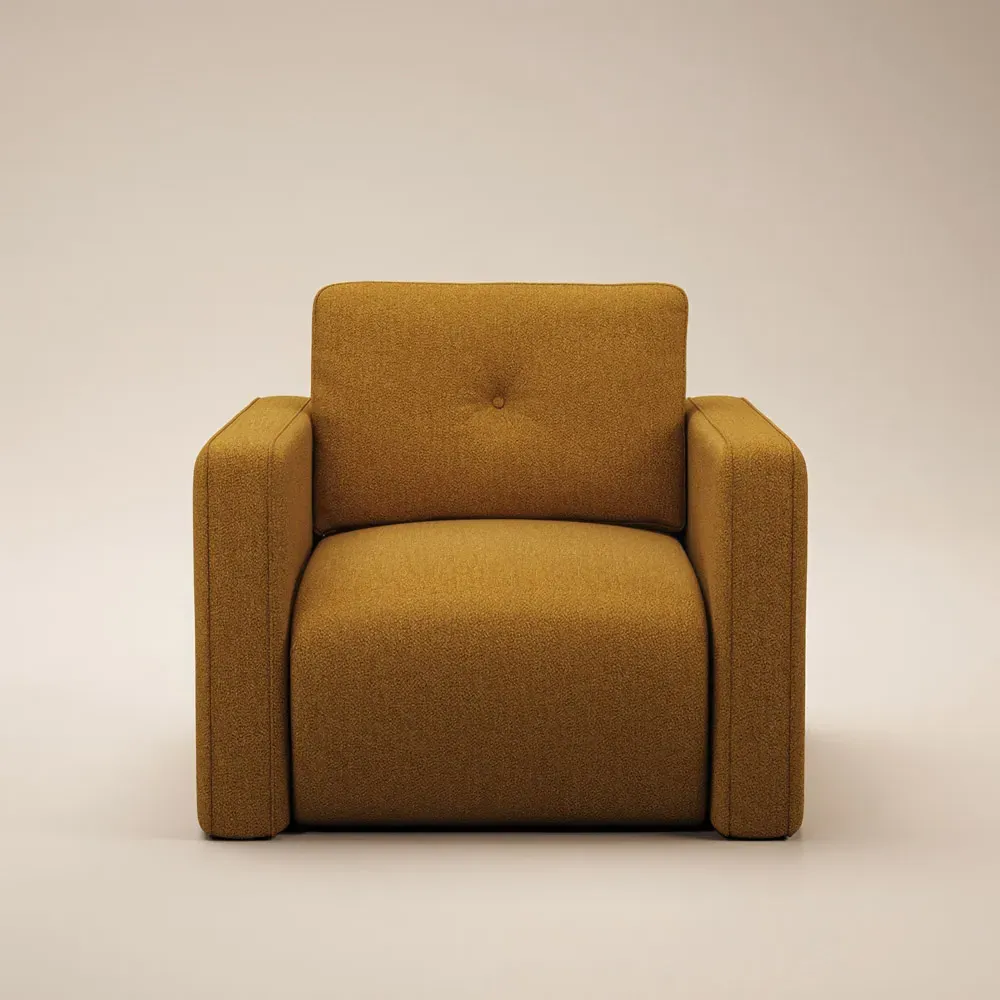 Wilfie Armchair - Mustard, Chenille