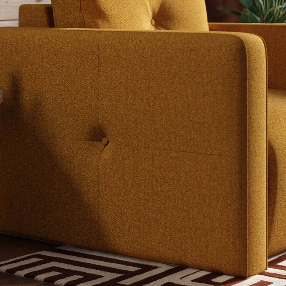 Wilfie Armchair - Mustard, Chenille