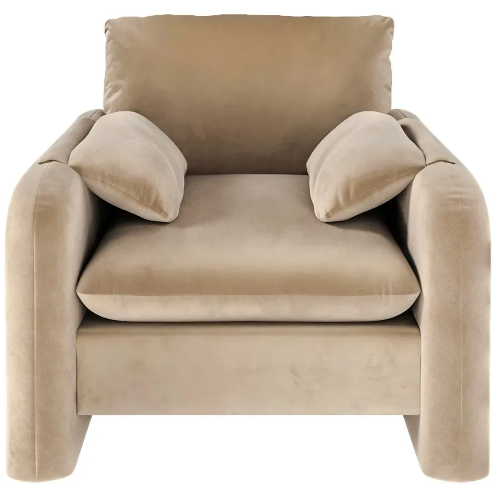 Wren Accent Chair - Gold, Velvet