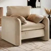 Wren Accent Chair - Gold, Velvet