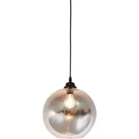 Helix E27 Pendant Light - Chrome Glass
