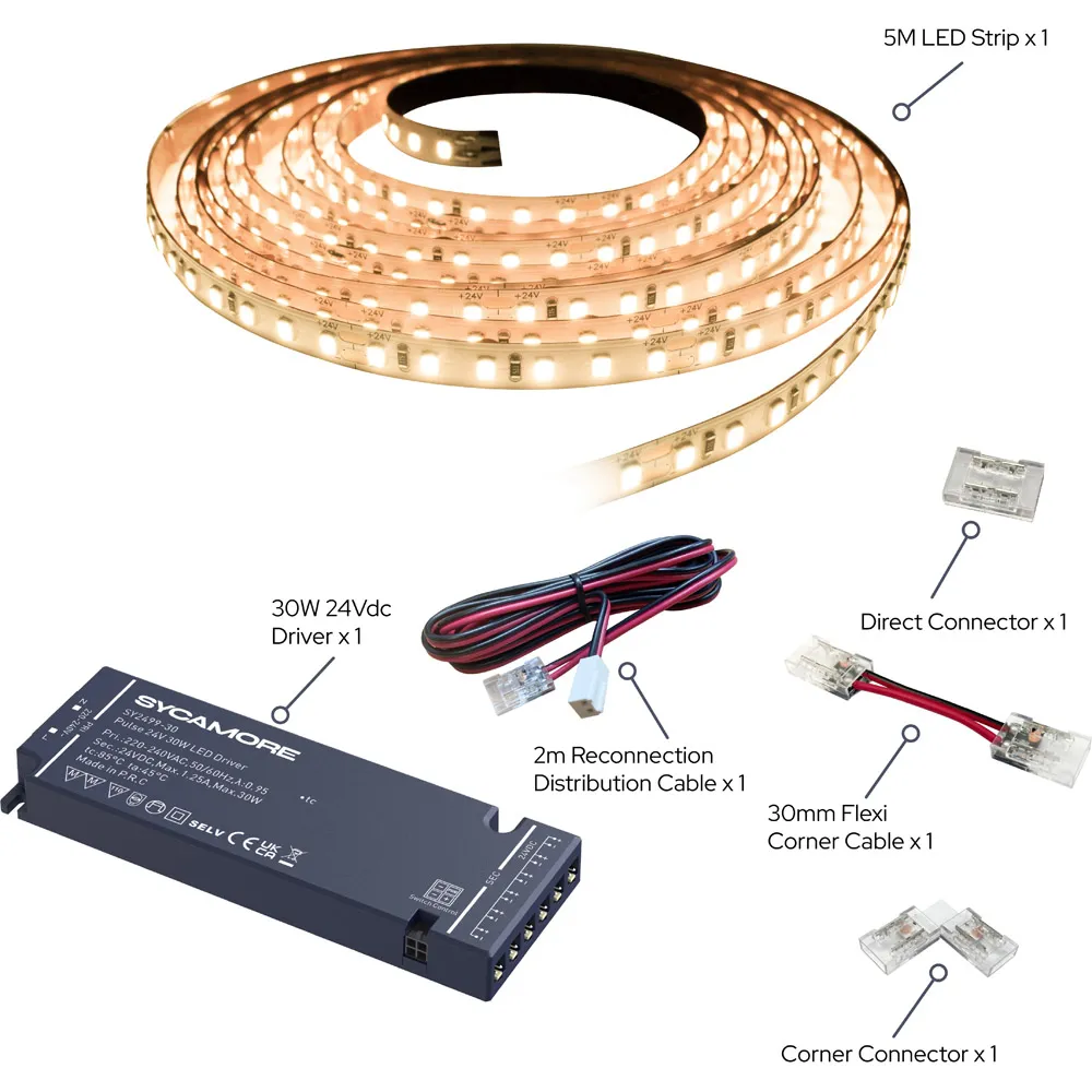 Kastel Flexible LED Strip 5m - Warm White