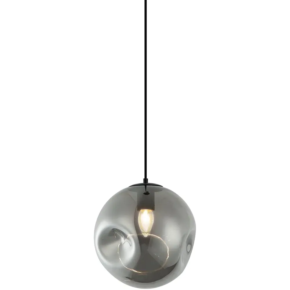 Laziel E27 Pendant Light - Smoky Glass