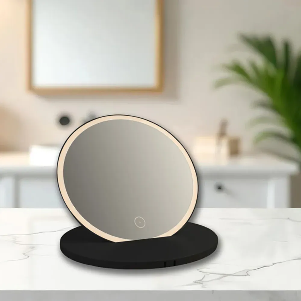 Lucien Portable Rechargeable LED Vanity Mirror - 2x Magnification