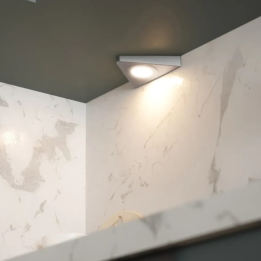 Oberon Tri Light Natural White 3 Underside Cabinet Light Kit - Silver