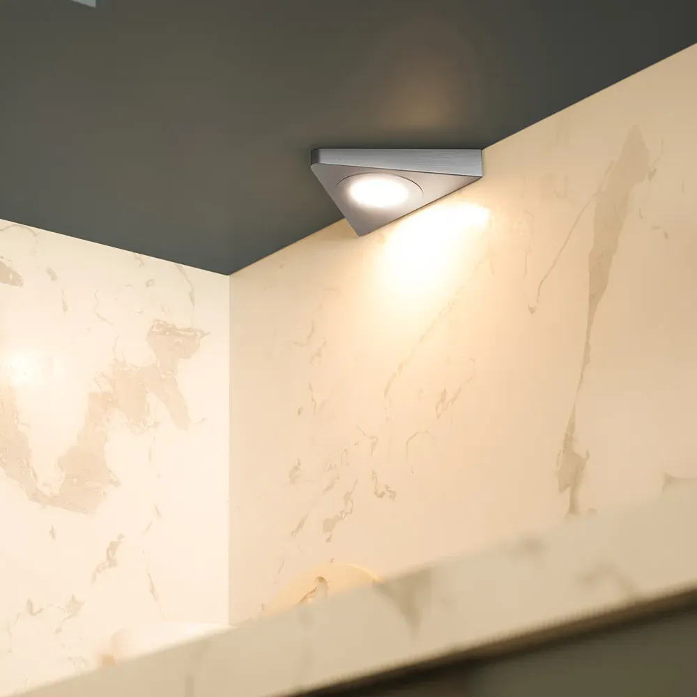 Oberon Tri Light Warm White 3 Underside Cabinet Light Kit - Silver