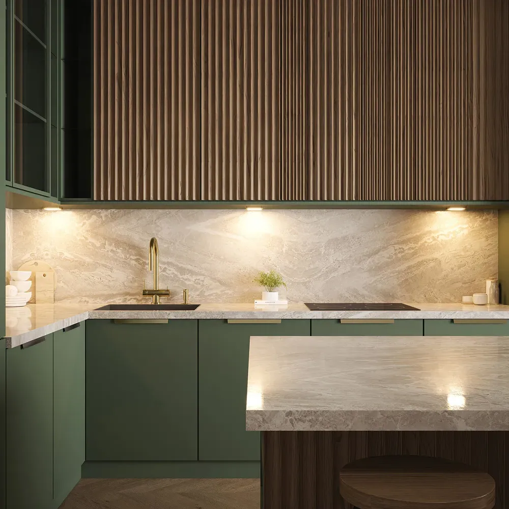 Theron TriGlow Square Cabinet Light Kit - Silver, Aluminium