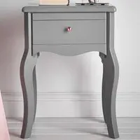 CARME Home Side Table with Drawer - Grey