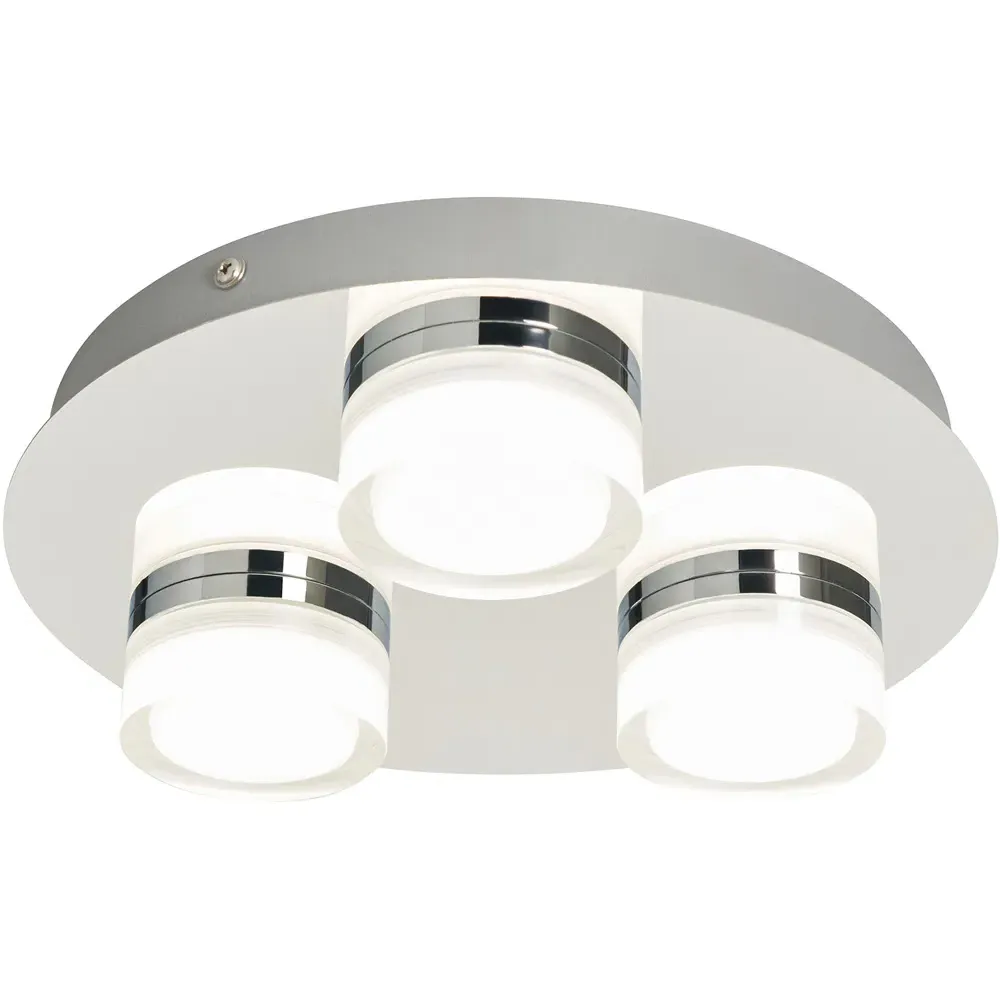 Aylla 3 LED IP44 Flush Ceiling Light - Chrome