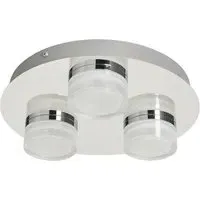 Aylla 3 LED IP44 Flush Ceiling Light - Chrome