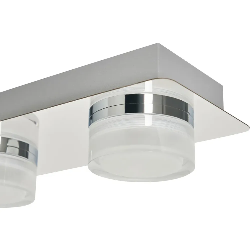 Aylla Round 4 LED IP44 Flush Ceiling Light - Chrome