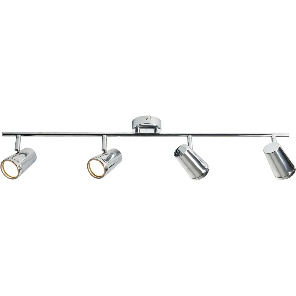 Flora 4 Light IP44 Flush Ceiling Bar - Chrome