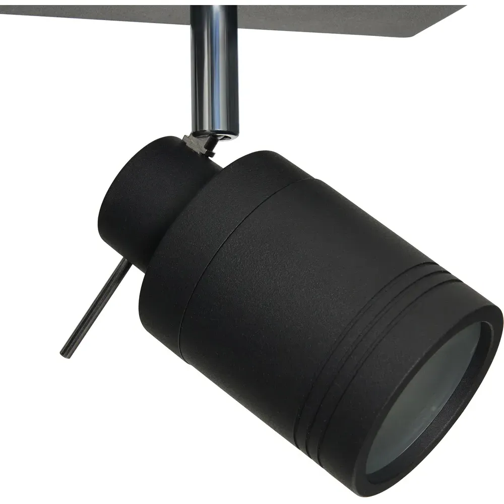 Ramona 4 Spot IP44 Light Bar - Black