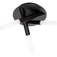 Triune 3 Light Flush Ceiling Light - Black, Matt