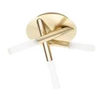 Triune 3 Light Flush Ceiling Light - Gold, Satin Brass