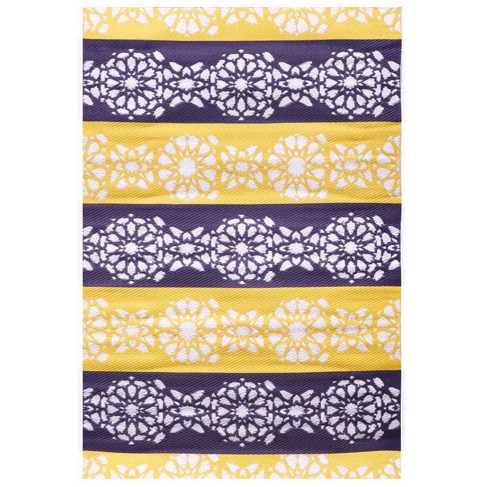 Casablanca Mosaic Reversible Outdoor Rug - Yellow image