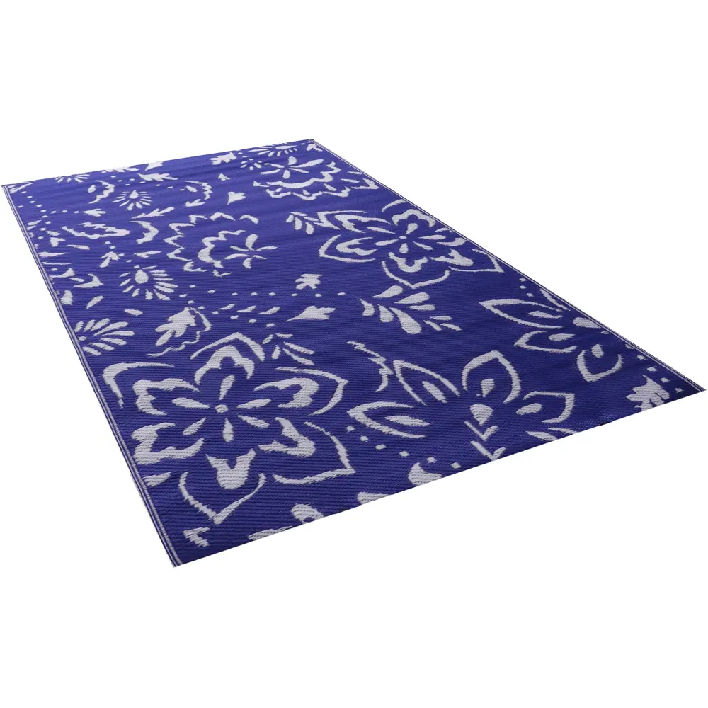Hampton Floral Reversible Outdoor Rug - Purple