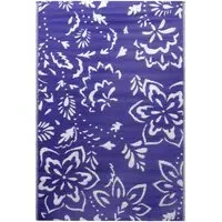 Hampton Floral Reversible Outdoor Rug - Purple