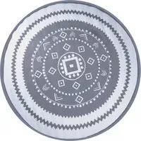 Vanguard Round Outdoor Rug - Grey, Polypropylene