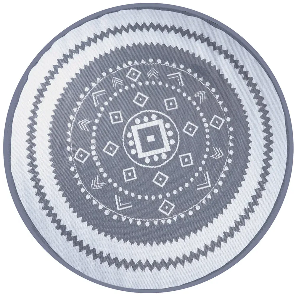 Vanguard Round Outdoor Rug - Grey, Polypropylene image