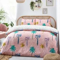 Palmtropolis Single Duvet Cover Set - Pink, Polycotton