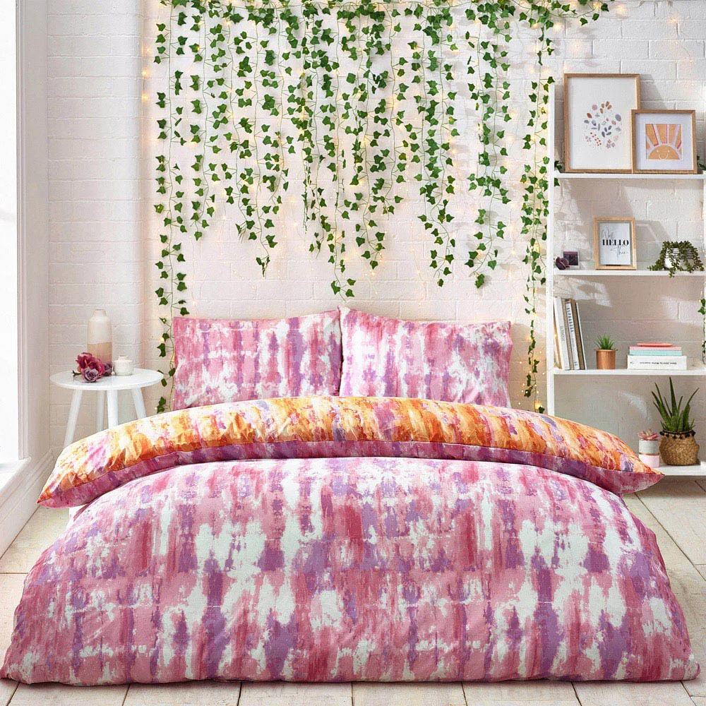 Tie Dye Single Abstract Duvet Cover Set - Multi
