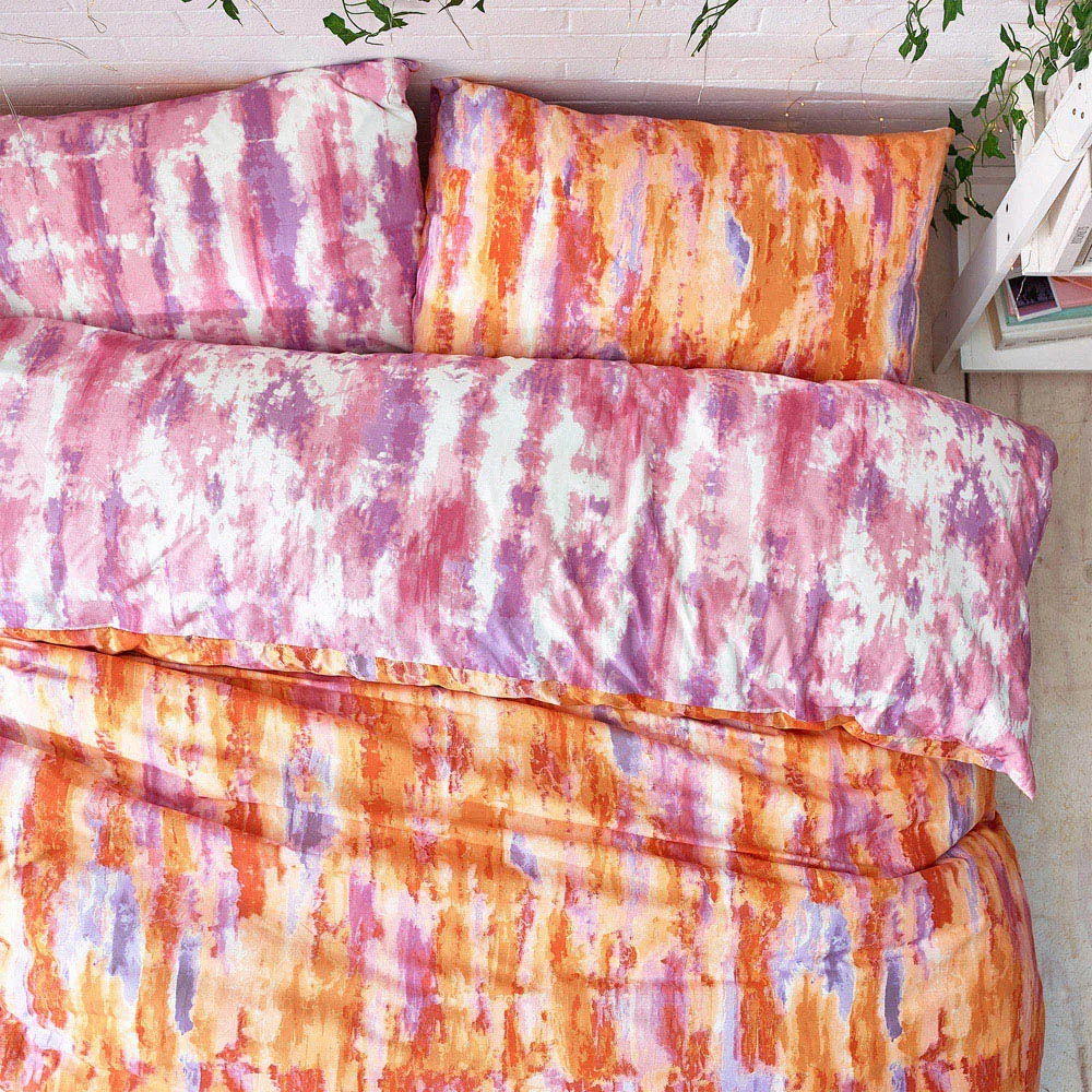 Tie Dye Single Abstract Duvet Cover Set - Multi