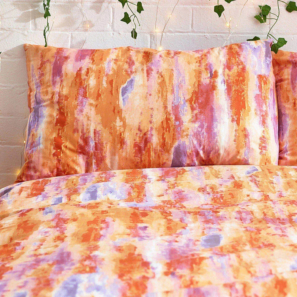 Tie Dye Single Abstract Duvet Cover Set - Multi