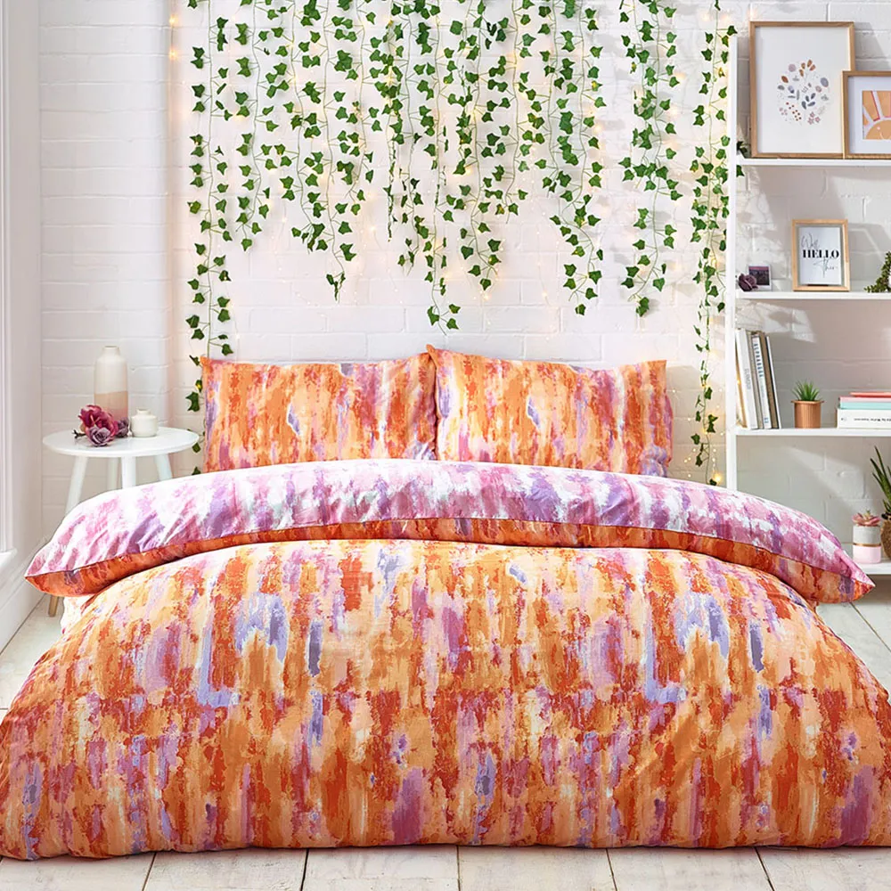 Tie Dye Single Abstract Duvet Cover Set - Multi image