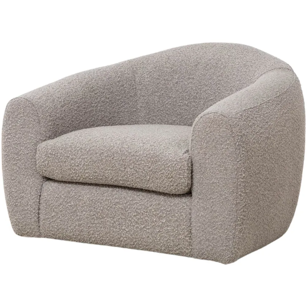 Sutton Swivel Accent Chair - Taupe, Boucle