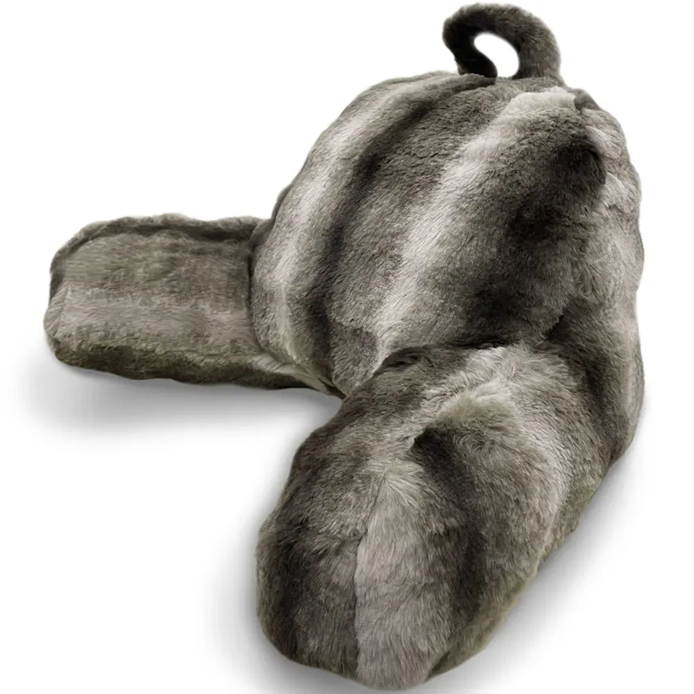 Alpine Husky Back Pillow - Beige, Faux Fur