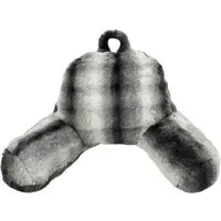 Alpine Husky Back Pillow - Grey, Faux Fur