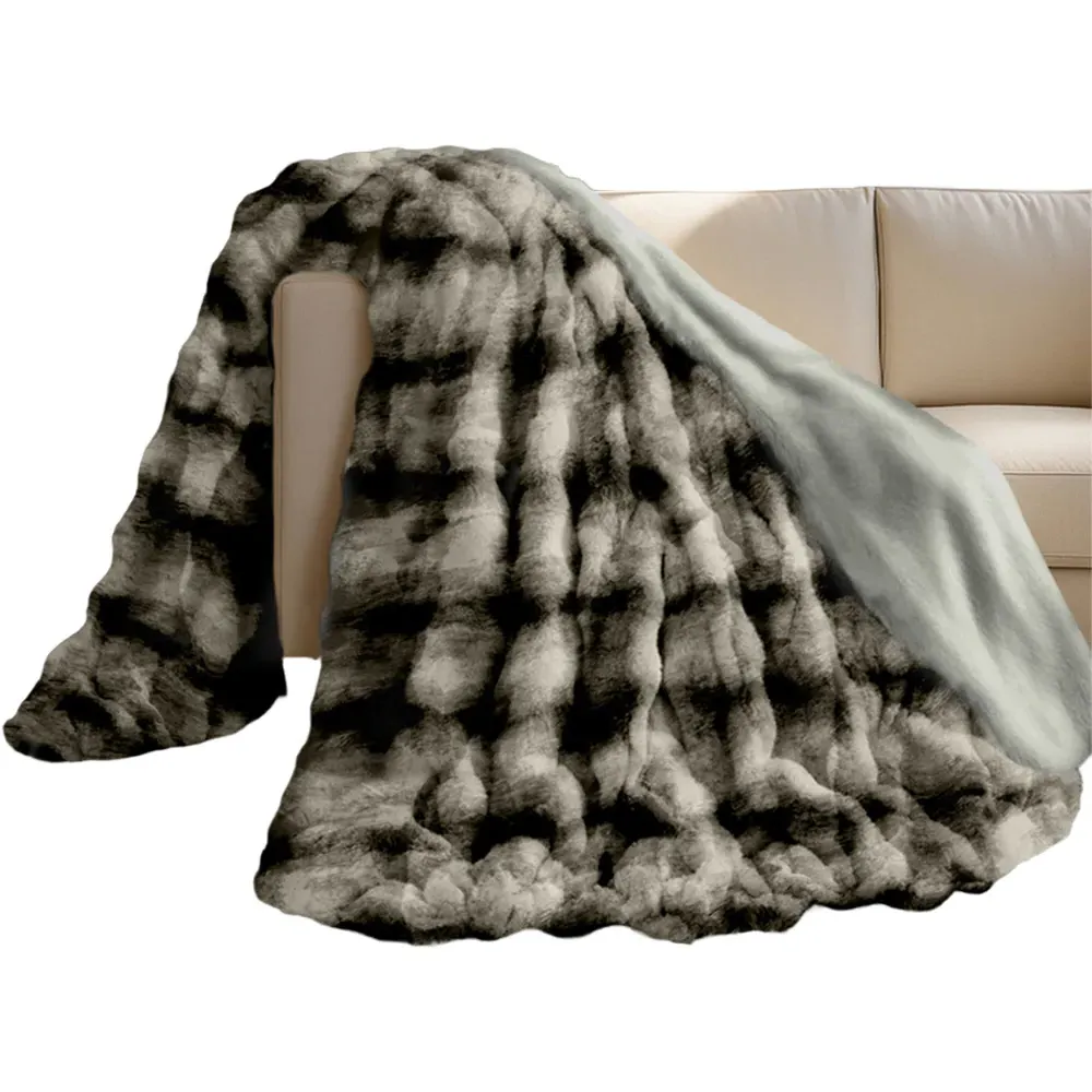 Alpine Husky Throw 150x200cm - Beige, Faux Fur