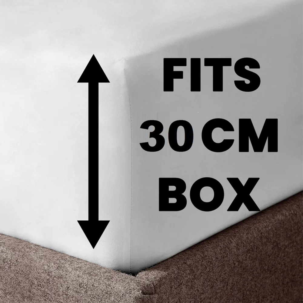 Double Percale Fitted Sheet - White, Cotton