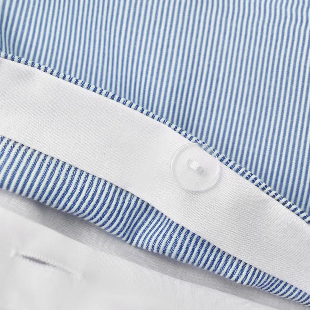 Lincoln Double Striped Duvet Set - Blue