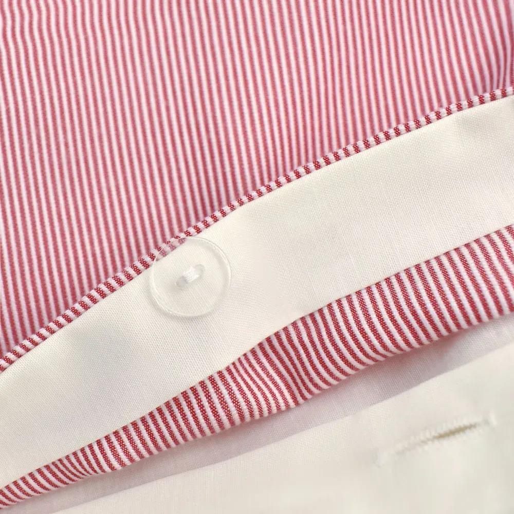 Lincoln Double Striped Duvet Set - Red