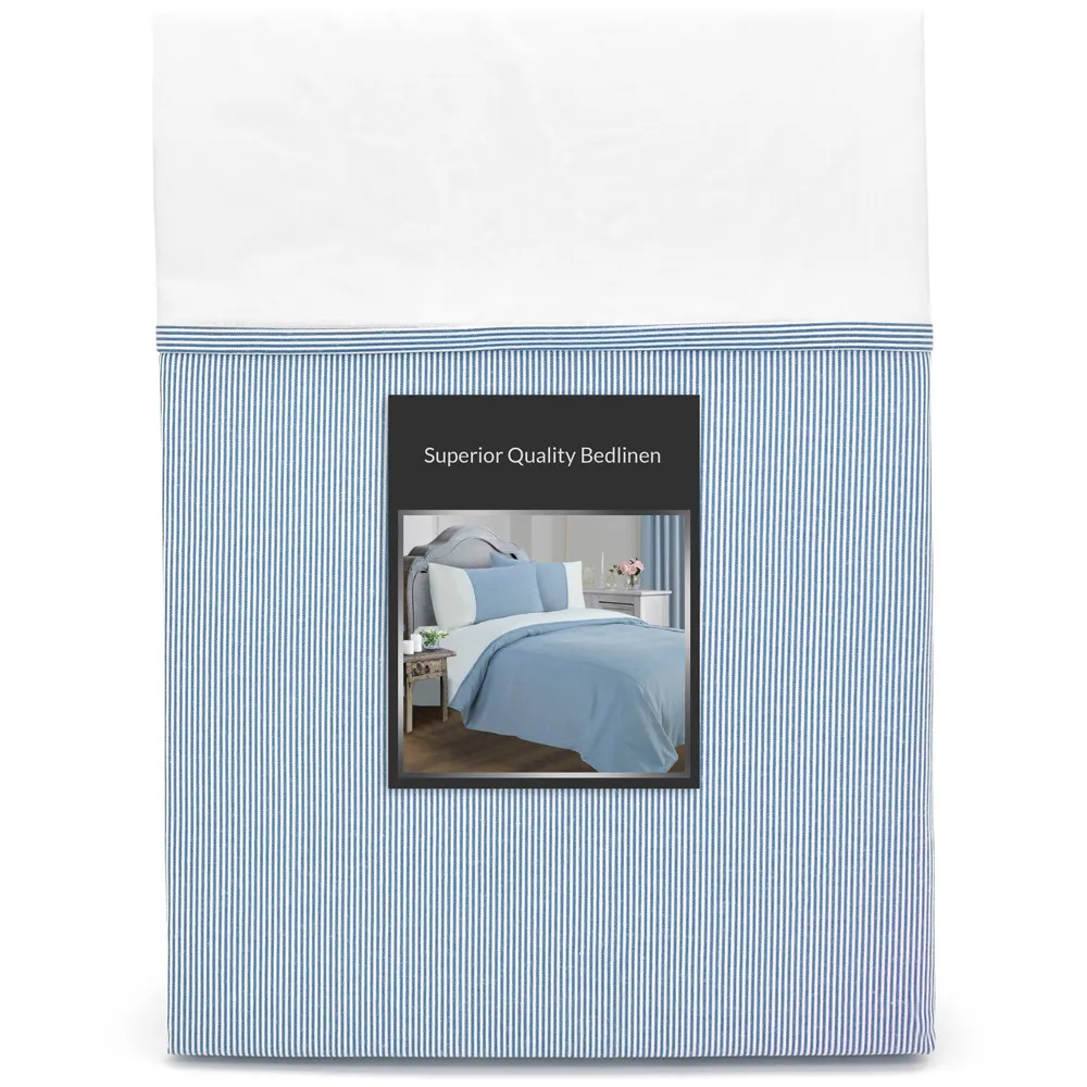 Lincoln King Size Duvet Set - Blue Stripes